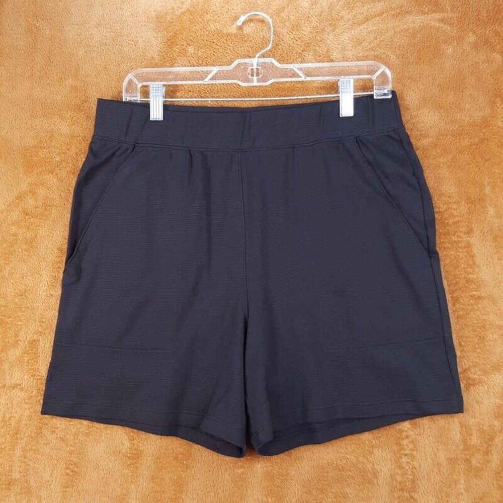LUNYA Mens Sleep Shorts Medium Black Pull On Pockets COOL EVERY DAY Lahgo 5"